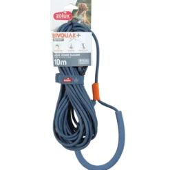 Longe ronde chien silicone Bivouak 10m bleue - Zolux