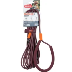 Longe ronde chien silicone Bivouak 10m rouge - Zolux