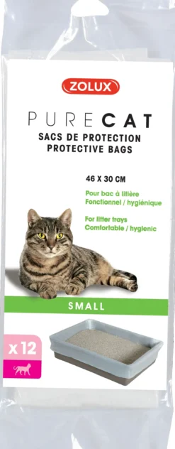 Lot de 12 sacs à litière chat Pure Cat 46x30cm – Zolux