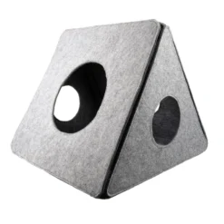 Maison de jeu pour chat en feutre Alan gris - D&D Home