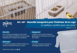 Mangeoire d’intérieur pour cage oiseaux - 2GR