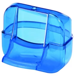 Mangeoire Luxe Transparente Bleu