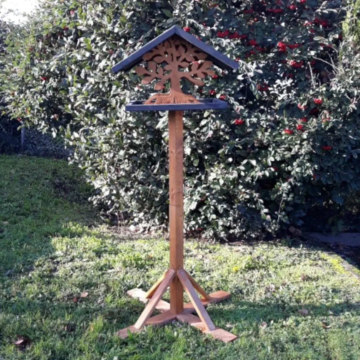 Mangeoire oiseaux sur pied Arbre à construire bois Epicéa FSC