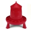 Mangeoire poule en plastique Eco 2Kg rouge avec pieds - Gaun