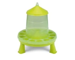 Mangeoire poule en plastique Eco 2Kg verte avec pieds - Gaun