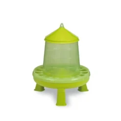 Mangeoire poule en plastique Eco 4Kg verte avec pieds - Gaun