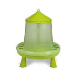 Mangeoire poule en plastique Eco 8Kg verte avec pieds - Gaun
