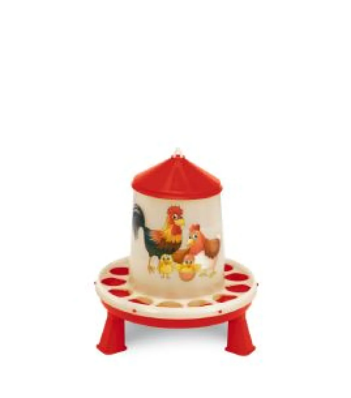 Mangeoire poule en plastique Eco 2Kg Happy Range avec pieds - Gaun