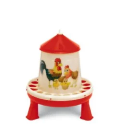 Mangeoire poule en plastique Eco 4Kg Happy Range avec pieds - Gaun