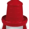 Mangeoire poule en plastique Eco 4Kg rouge avec pieds - Gaun