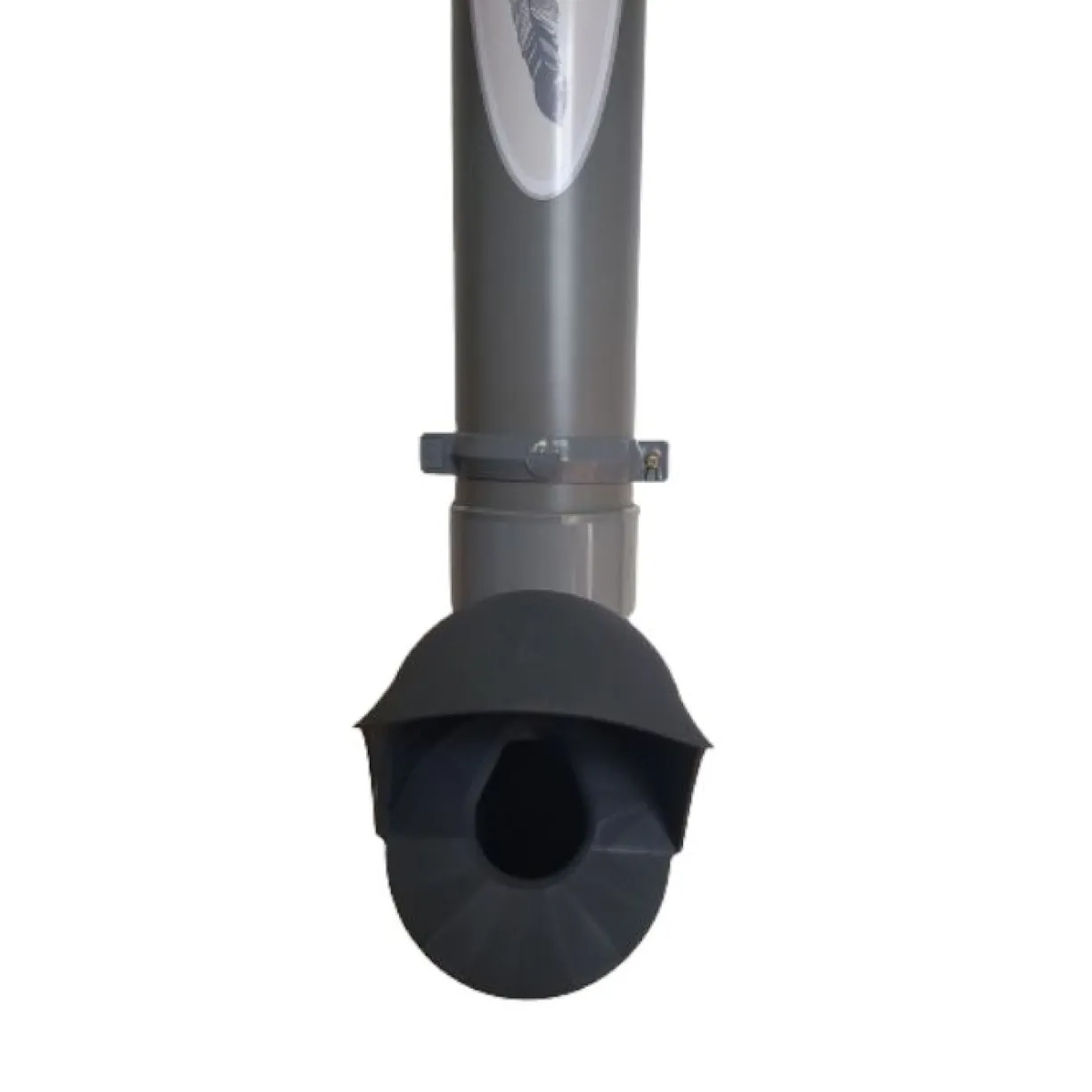 Mangeoire poule en plastique vert tube opaque gris Altéa 5kg - Evena