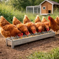 Mangeoire poule galva 100cm Eco - Gaun
