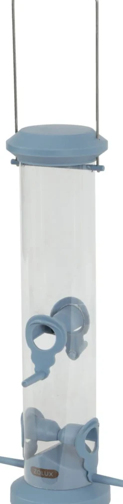 Mangeoire pour oiseaux du jardin silo 42 cm bleu orage - Zolux