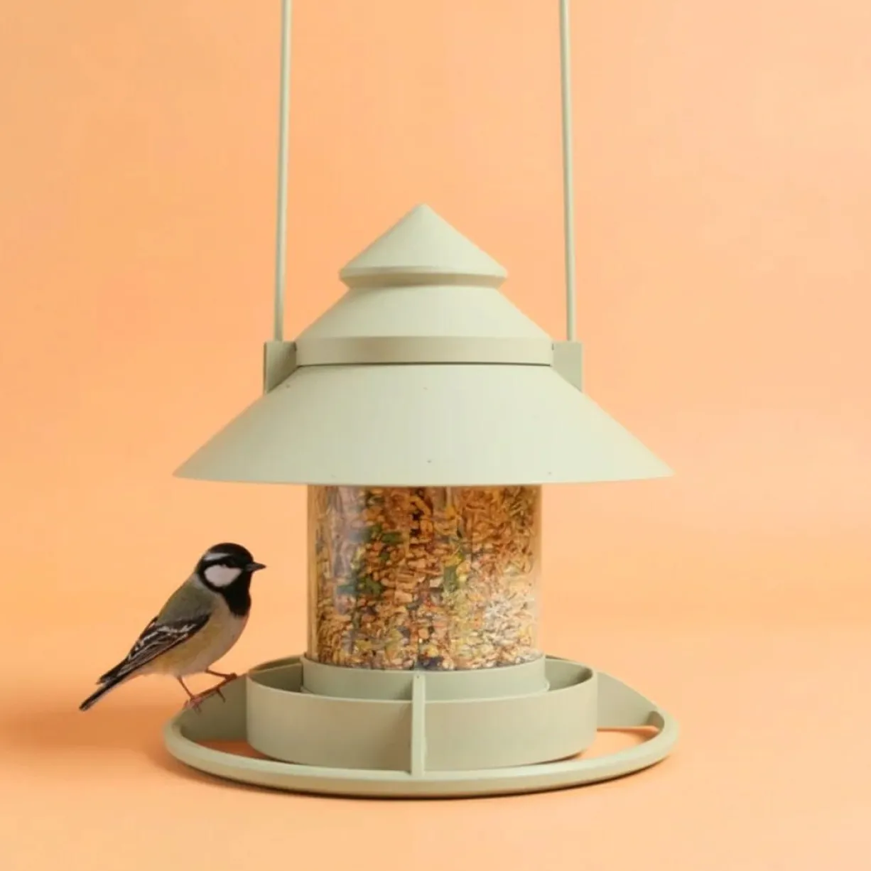 Mangeoire pour oiseaux sauvages modulable Céleste vert de gris - Evena