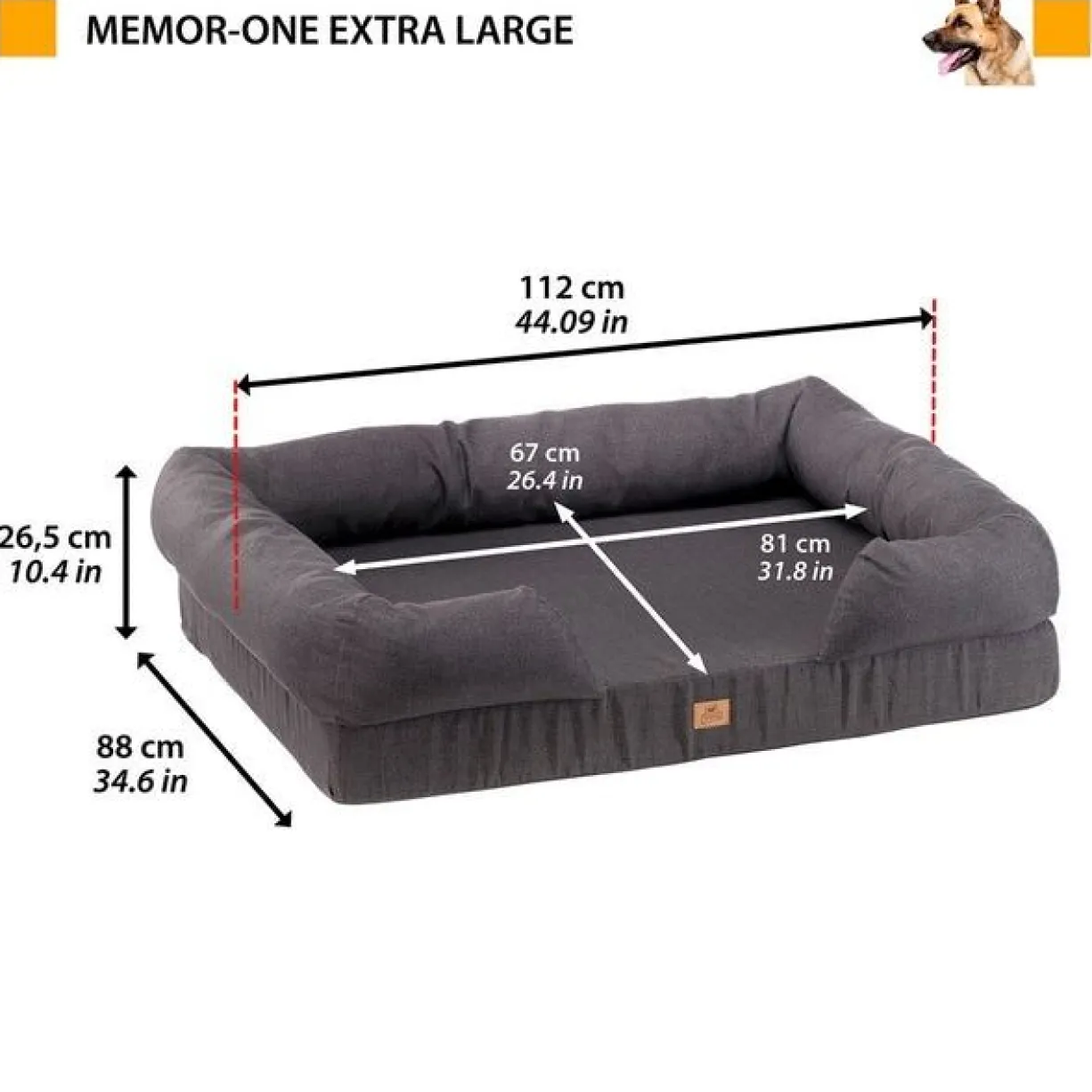 Matelas orthopédique pour chien Memor-One taille XL - Ferplast