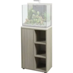 Meuble pour aquarium poisson équipé Idro 50 zebrano gris - Zolux