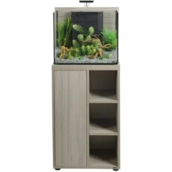 Meuble pour aquarium poisson équipé Idro 50 zebrano gris - Zolux