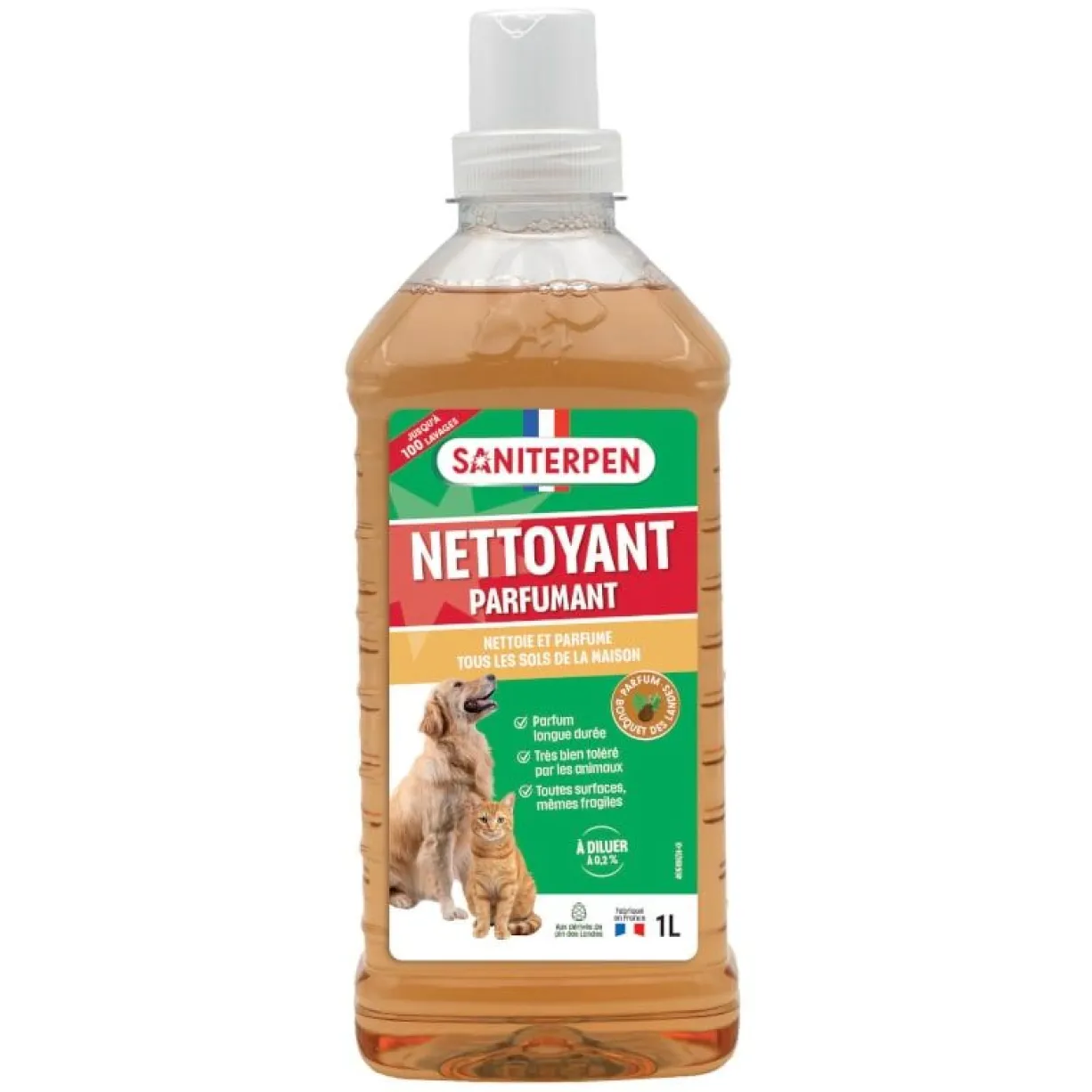 Nettoyant parfumant chien et chat Bouquet des Landes 1L - Saniterpen