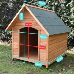 Niche chien Natura toit shingle taille M