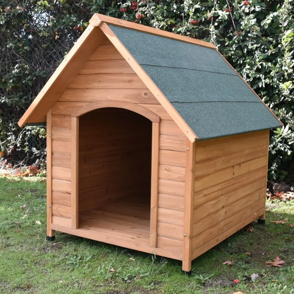 Niche chien Natura toit shingle taille M