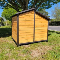 Niche Malinois avec porte sécurisée et ouverture latérale taille XL
