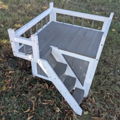 Niche pour chat et petit chien Iroquois avec balcon taille S
