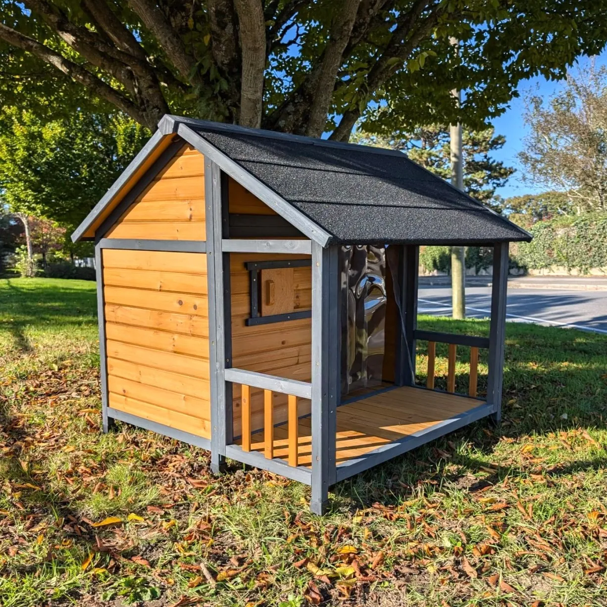 Niche pour chien Chalet Saint-Bernard V2 toit shingle taille XL