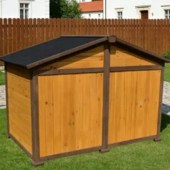 Niche pour chien Double toit shingle noir taille XL