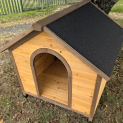 Niche pour chien Harrier toit shingle noir taille L