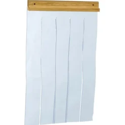 Niche pour chien toit plat ondulé grise et blanche taille XL avec porte lamelles PVC taille 3