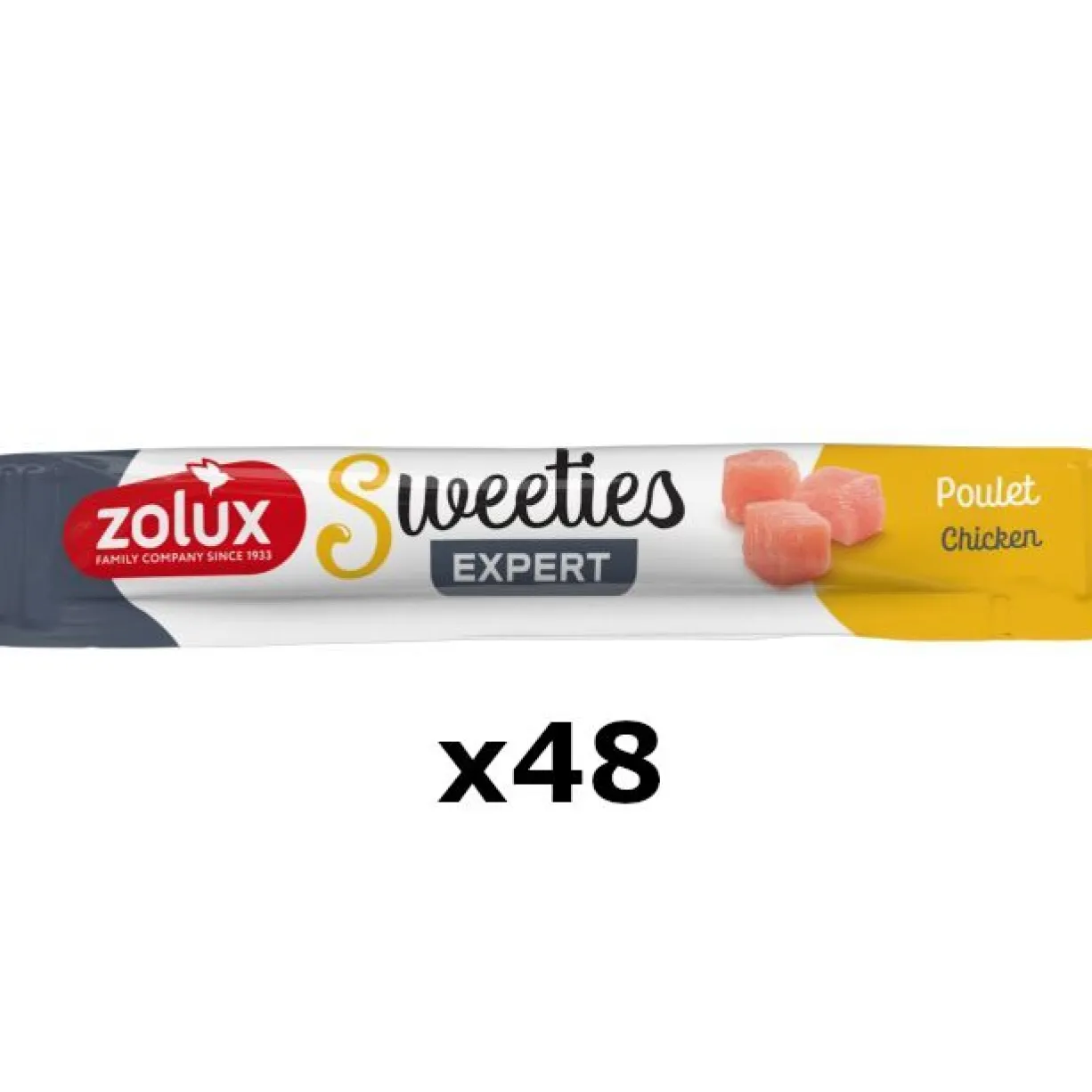 Pack friandises crémeuses chat stick Sweeties 14g poulet x 48 - Zolux