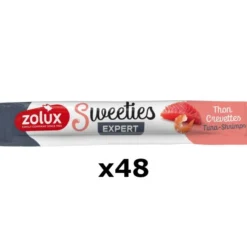 Pack friandises crémeuses chat stick Sweeties 14g thon crevette x 48 - Zolux