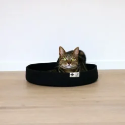 Panier pour chat en corde de coton doux Jess noir - D&D Home