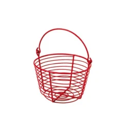 Panier œufs métal rouge 20 cm - Gaun