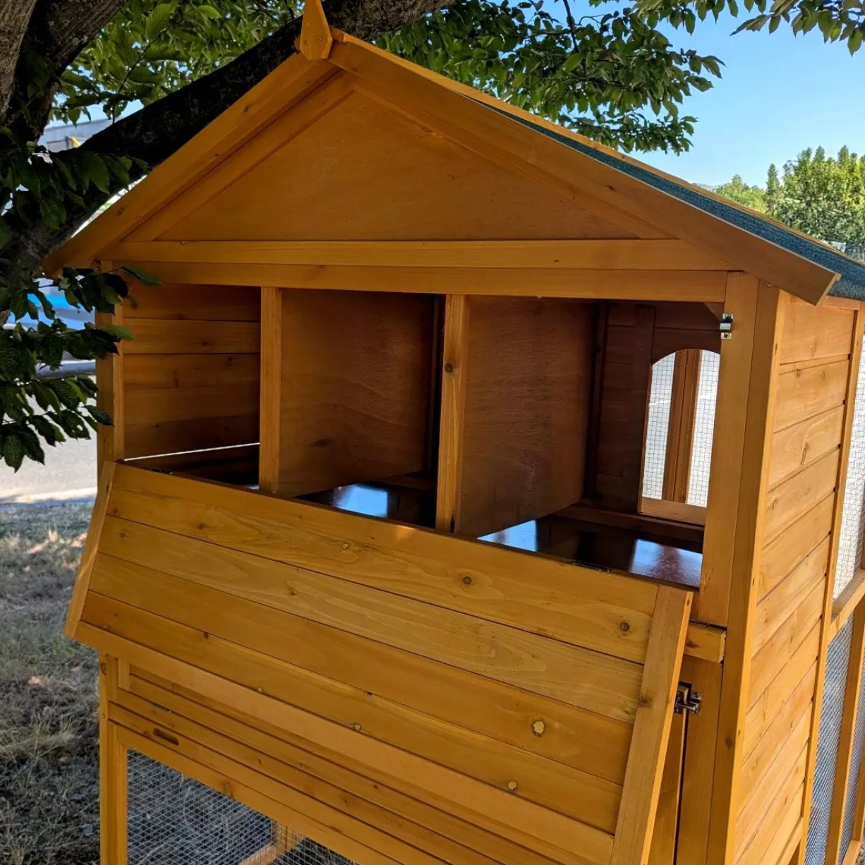 Pigeonnier en bois Huppé toit shingle vert 12 pigeons