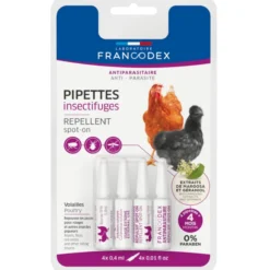 Pipettes insectifuges pour poule par 4 - Francodex