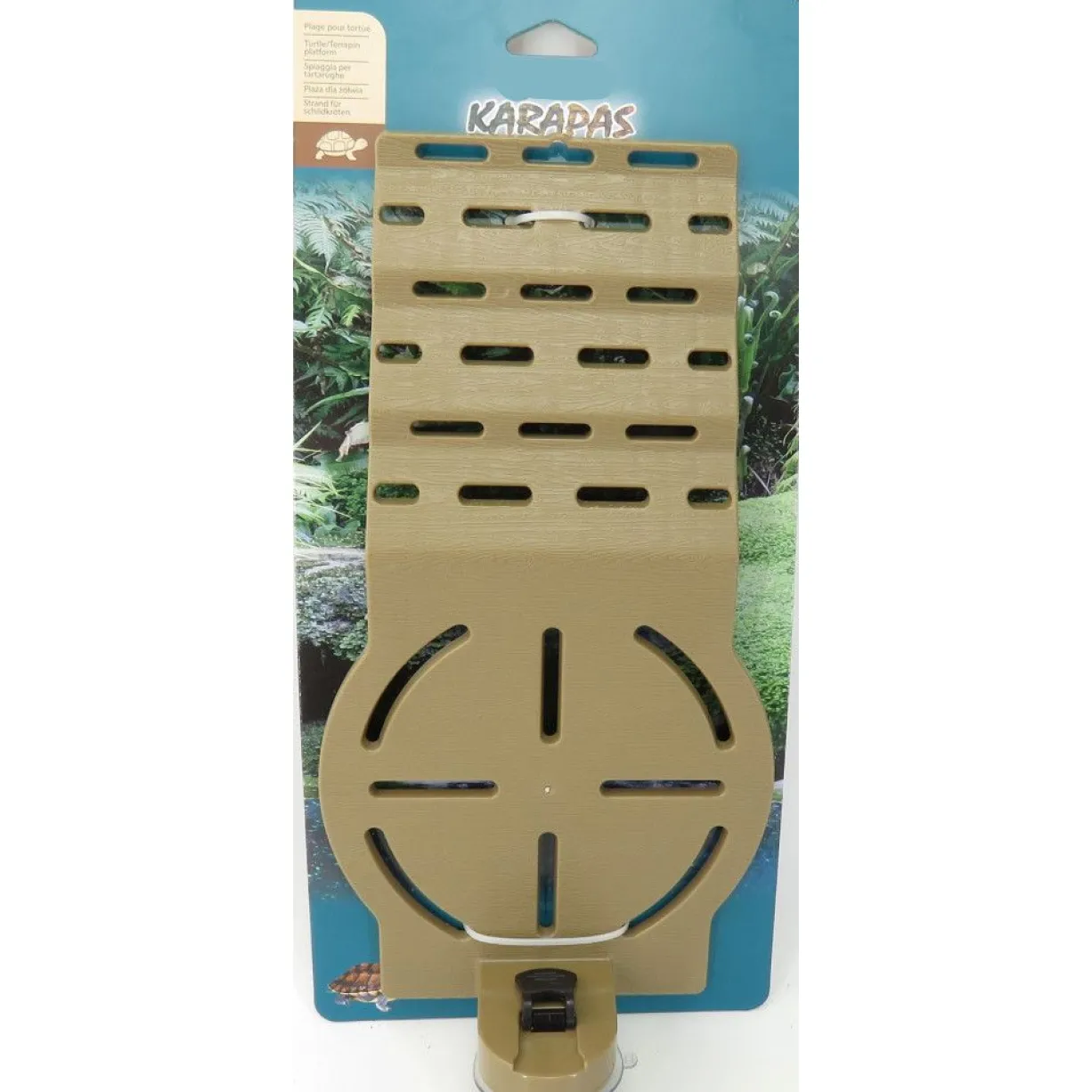 Plage pour aquarium tortue Karapas Aqua marron - Zolux