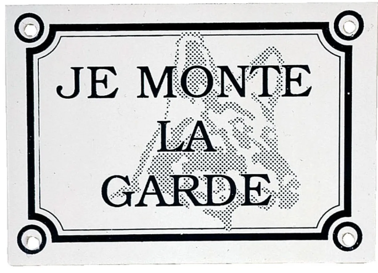 Plaque plastique « Je monte la garde » 14 x 10 cm - Zolux