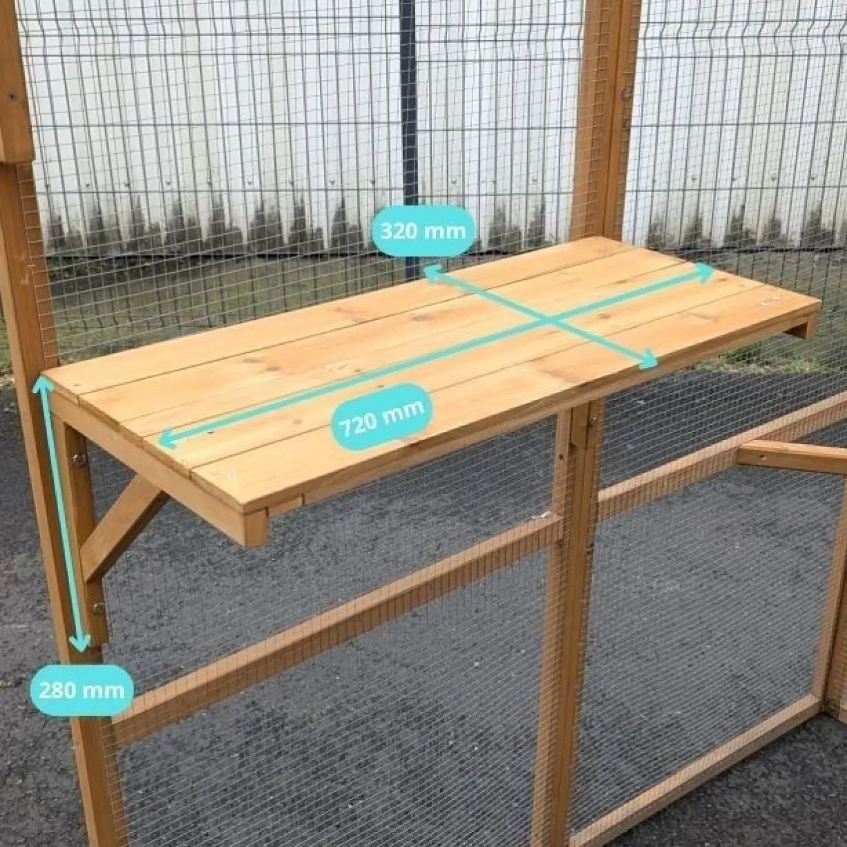 Plateforme en bois pour catio modulable chat « Kat’Venture »