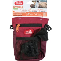 Poche à friandises chien 2 en 1 Bivouak rouge - Zolux