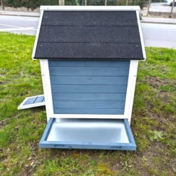 Poulailler Bantam XL bleu toit shingle jusqu’à 4 poules