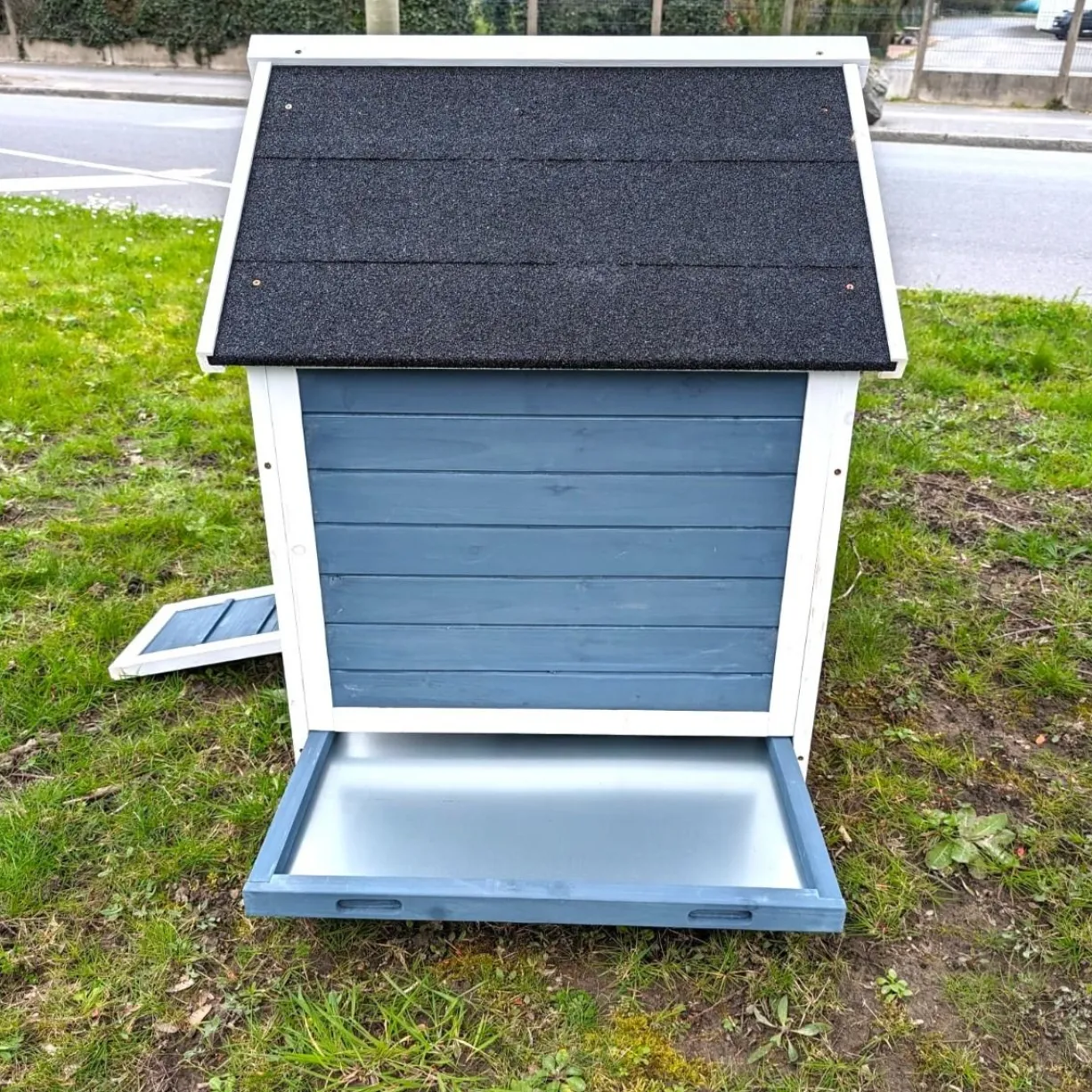 Poulailler Bantam XL bleu toit shingle jusqu’à 4 poules