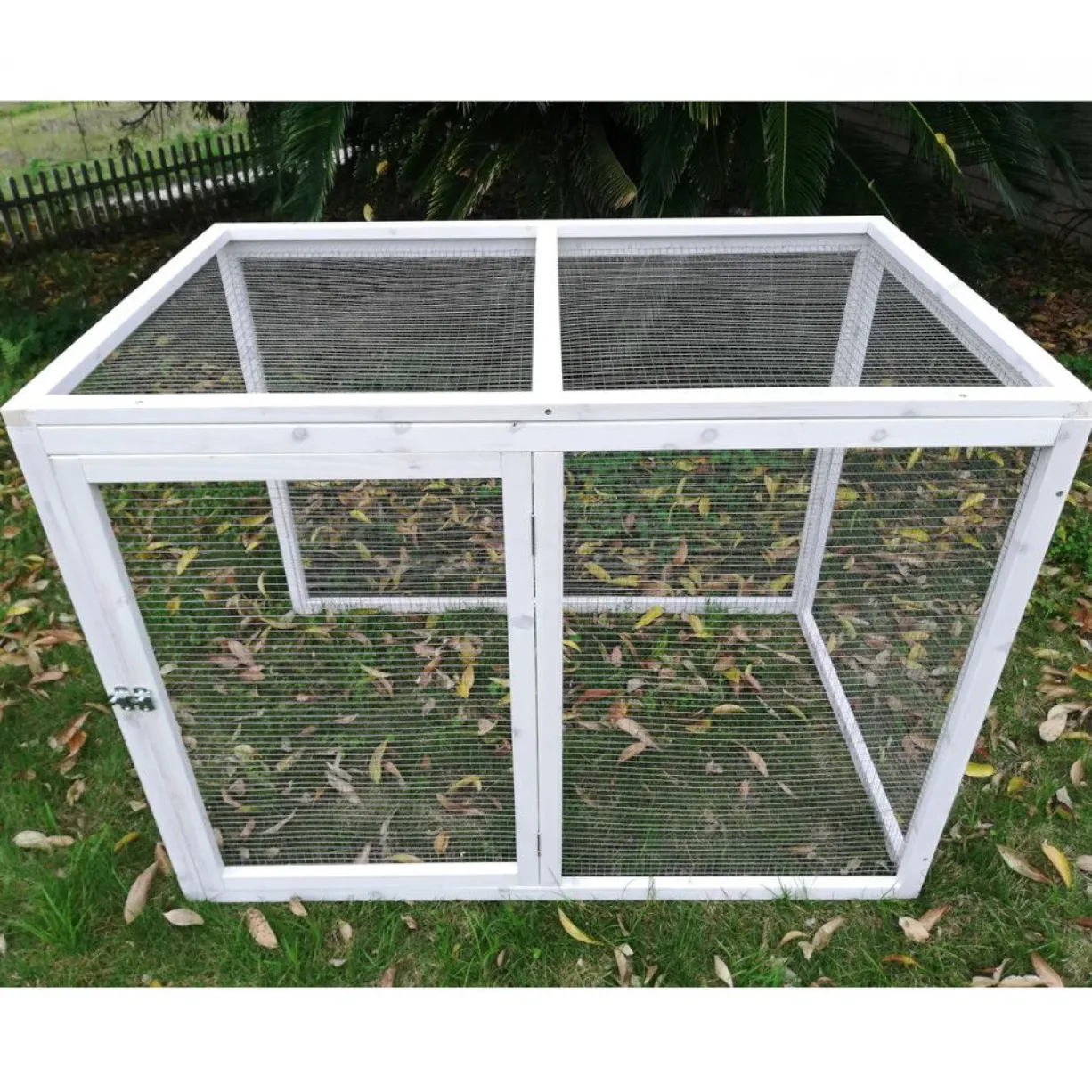 Poulailler Deluxe rouge toit shingle vert jusqu’à 12 poules avec extension parc grillagé