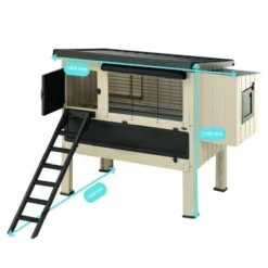 Poulailler Happy Farm 120 en plastique 2 à 4 poules - Ferplast
