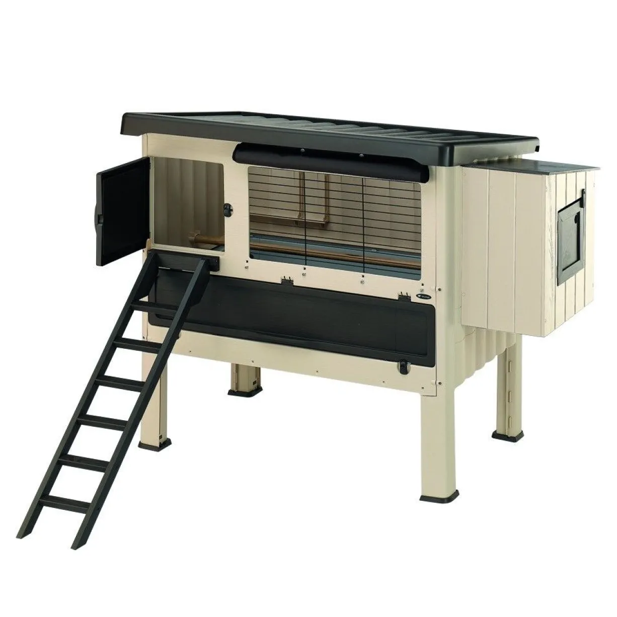 Poulailler Happy Farm 120 en plastique 2 à 4 poules - Ferplast