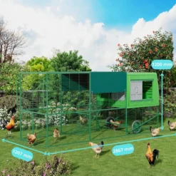 Poulailler plastique mobile avec grand parc 6 à 9 poules The Egg Palace - Gaun