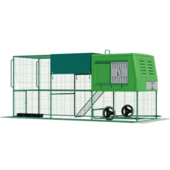 Poulailler plastique mobile avec grand parc 6 à 9 poules The Egg Palace - Gaun