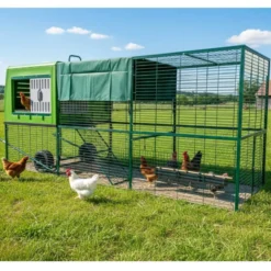 Poulailler plastique mobile avec grand parc 6 à 9 poules The Egg Palace - Gaun