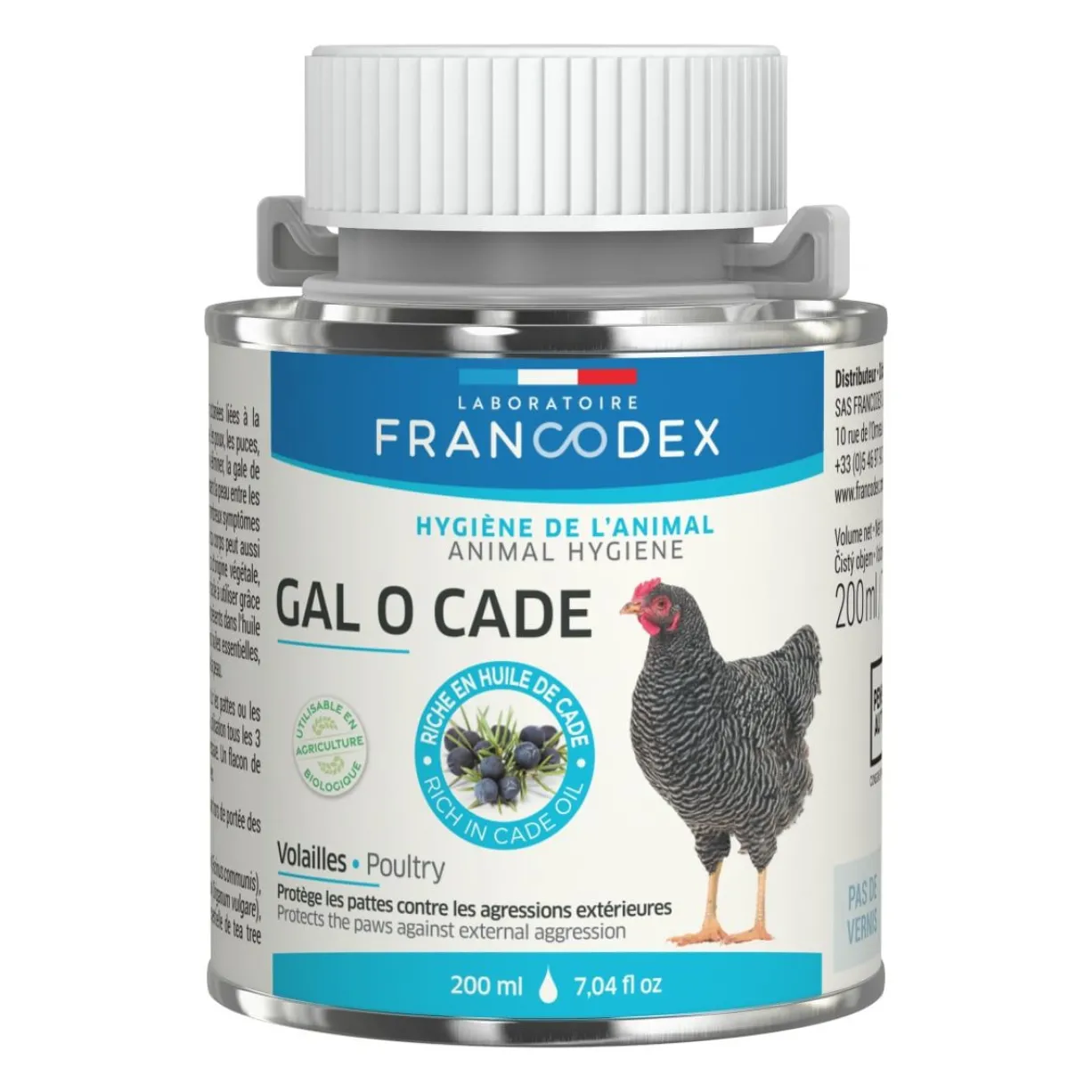 Produit contre la gale des pattes pour poules Gal O Cade 200ML - Francodex