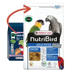 Pâtée aux œufs pour grandes perruches et perroquets NutriBird Gold Patee 1kg - Versele Laga